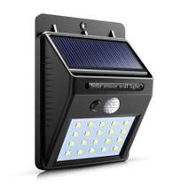 Kit 6 Luminária Solar LED 10W Bateria Luz Recarregável Jardim