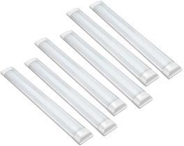 Kit 6 Luminária Tubular Led Slim 0,6mt Branco Frio 60cm 40w