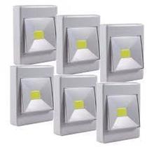 KIt 6 Luminarias Led Interruptor Sem Fio Iluminação Para Móveis