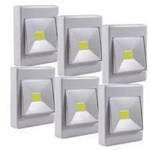 KIt 6 Luminarias Led Interruptor Sem Fio Iluminação Para Móveis - Coisaria
