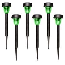 Kit 6 Luminárias Solar LED Espeto Jardim Decoração Externo Kit 6 Luminárias Solar LED Espeto Jardim Decoração Externo