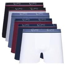 kit 6 lupo cuecas boxer algodão