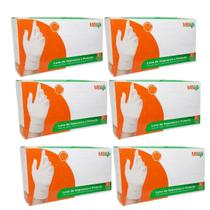 Kit 6 Luva Látex Com Pó Uso Geral Grande 100Un MBlife -Medix