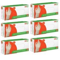 Kit 6 Luva Látex Com Pó Uso Geral Pequena 100 Un - Medix