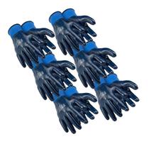 Kit 6 Luva Nitrílica Impermeável Óleo Mecânico Automotivo Kit 6 Luva Nitrílica Impermeável Óleo Mecânico Automotivo