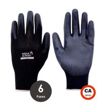 kit 6 Luvas tátil pu de segurança epi proteção Volk kit 6 Luvas tátil pu de segurança epi proteção Volk