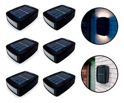 Kit 6 Luz Jardim Led Prova Dágua Casa Muro Cerca Decoração