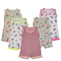 Kit 6 Macacão Bebê Banho De Sol Regata Estampado Verão Kit 6 Macacão Bebê Banho De Sol Regata Estampado Verão