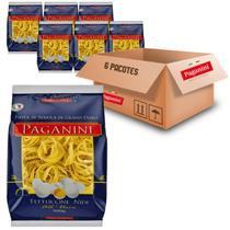 Kit 6 Macarrão Fettuccine Nidi com Ovos PAGANINI 500g Italia