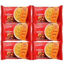 Kit 6 Macarrão Instantâneo Isabela Lámen Galinha Caipira 75g - Zero Fritura