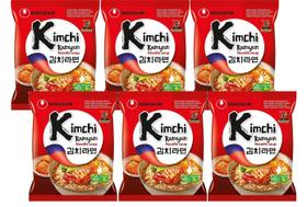 kit 6 Macarrão Lamen Coreano Kimchi Ramyun NONGSHIM 120g