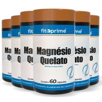 Kit 6 Magnésio Quelato Concentrado 60 Cápsulas Fitoprime Kit 6 Magnésio Quelato Concentrado 60 Cápsulas Fitoprime