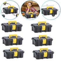 Kit 6 Maleta Plástica Organizador Ferramentas Retangular