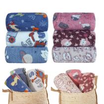 Kit 6 Mantas Infantis 70cm x 1,00M - Bene Casa Baby