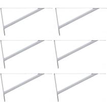 Kit 6 Mão Francesa Cantoneira Suporte Ferro Prateleiras Extra Forte Reforçada Branca 50 Cm Paredes