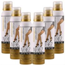 Kit 6 Maquiagem Para Pernas Spray Neez Profissional Esconde Estrias Celulites Morena Clara 150ml