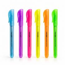 Kit 6 Marca Texto Neon Fluorescente Bisel Revenda Kit Papelaria Brinde Evento Cores Sortidas Azul Rosa Verde Amarelo Laranja Roxo - Kit 6 Marca Texto Neon Fluorescente Bisel Revenda Kit Papelaria Brinde Evento Cores Sortidas Azul Rosa Verde Amarelo Laranja Roxo -
