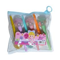 Kit 6 Marca Textos Coloridos Pirulito Com miçangas e linha