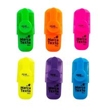 Kit 6 Marca Textos Mini Com 6 Cores & Ponta Chanfrada