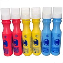 Kit 6 Marcadores Industrial 2 Vermelho 2 Amarelo 2 Azul 2mm Kit 6 Marcadores Industrial 2 Vermelho 2 Amarelo 2 Azul 2mm