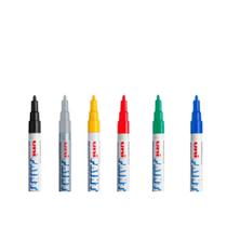 Kit 6 Marcadores Permanente UniPaint PX-21 Traço 0.8-1.2mm