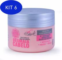 Kit 6 Mascara Capilar Desmaia Cabelo Belkit 300g