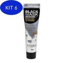 Kit 6 Máscara Facial Negra Black Mask Fenzza