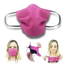 Kit 6 Máscaras De Tecido Lavável Dupla Camada Não Descartável Com Clipe