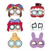 Kit 6 Mascaras Do Circo Digital Infantil Personagens Festa - KSL