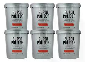 Kit 6 Massa De Polir Super Polidor Autoamerica 1kg