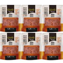 Kit 6 Massa Fusilli Cenoura Fonte De Prot 300G Sem Gluten