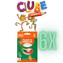 Kit 6 Massinha de Modelar 6 Cores Leo e Leo 90G Atacado