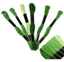 Kit 6 Meadas Linha De Bordar Bordado Manual Ponto Cruz