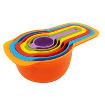 Kit 6 Medidores De Cozinha Xícara Colher Copo Confeitaria Cor Colorido