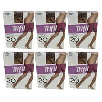 Kit 6 Meia Calça Fio 20 Natural Claro Grande - Trifil