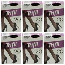 Kit 6 Meia Fina 3/4 Europeu Fio 20 Natural Claro - Trifil Kit 6 Meia Fina 3/4 Europeu Fio 20 Natural Claro - Trifil