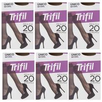 Kit 6 Meia Fina 3/4 Europeu Fio 20 Natural - Trifil