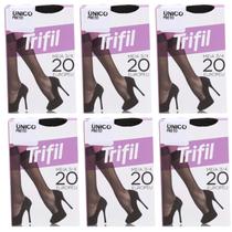 Kit 6 Meia Fina 3/4 Europeu Fio 20 Preta - Trifil Kit 6 Meia Fina 3/4 Europeu Fio 20 Preta - Trifil