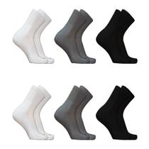 Kit 6 Meias Algodão Cano Médio Sortida Ted Socks - 2100