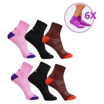 Kit 6 Meias Corrida Dia Dia c/Dupla Camada Anti Bolhas Rikam