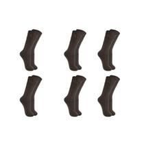 Kit 6 Meias Coturno Quartel Masculina Cano Médio - 38/44