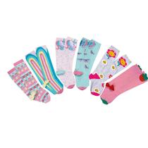 Kit 6 meias infantil meninas combo 6 meias galochitas cano longo coloridas para galocha, sandália, babuche kids Kit 6 meias infantil meninas combo 6 meias galochitas cano longo coloridas para galocha, sandália, babuche kids