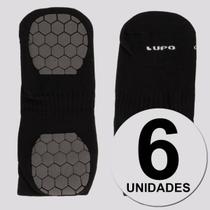 Kit 6 Meias Lupo Performance Antiderrapante Preta Kit 6 Meias Lupo Performance Antiderrapante Preta