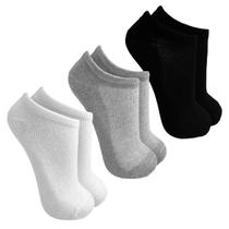 Kit 6 Meias Soquete Invisível Masculina Algodão Cano Baixo Kit 6 Meias Soquete Invisível Masculina Algodão Cano Baixo