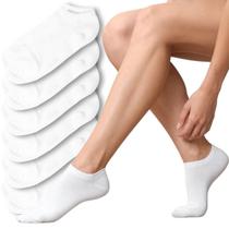Kit 6 Meias Soquetes Curtas Feminina Cano Baixo Branca Preta Kit 6 Meias Soquetes Curtas Feminina Cano Baixo Branca Preta