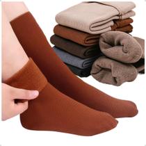 Kit 6 Meias Térmica Grossa Quente Inverno Frio Forrada Neve Sortida - SEAFLOW