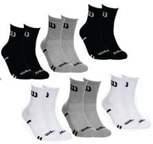 Kit 6 Meias Wilson Cano Longo Masculino Algodão