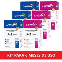 Kit 6 Meses Imunidade Vitamina Lavitan A-z Homem E Mulher