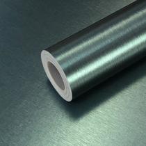 Kit 6 Metros de Papel de Parede Lavavel Metalico Aço Escovado Verde Kit 6 Metros de Papel de Parede Lavavel Metalico Aço Escovado Verde