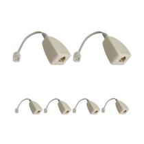 Kit 6 Micro Filtro Adsl Splitter 1 Saída Multitoc